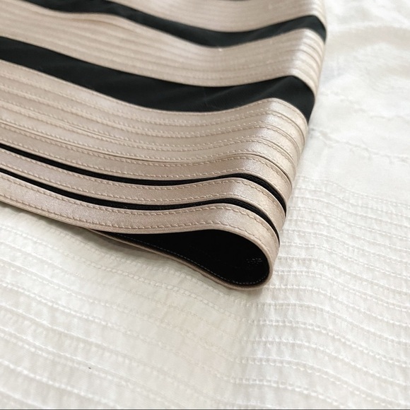 Bcbgmaxazria BRENDA BLACK CHAMPAGNE MESH SATIN BANDAGE COCKTAIL FORMAL DRESS - Picture 11 of 11